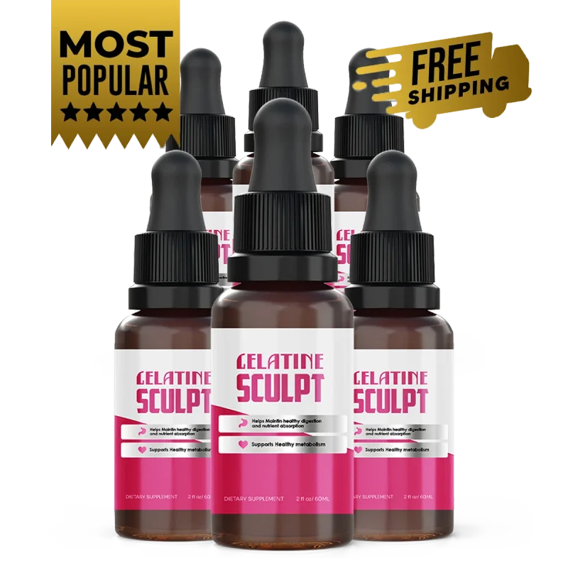 Gelatine Sculpt Weight Management Supplement Bottle (6 Bottle / 180 Day Pack)